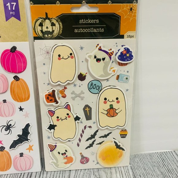 Halloween Cute Dimensional  Stickers Pastel Cute Scrapbooking Papercrafting 3 PK - Picture 11 of 14